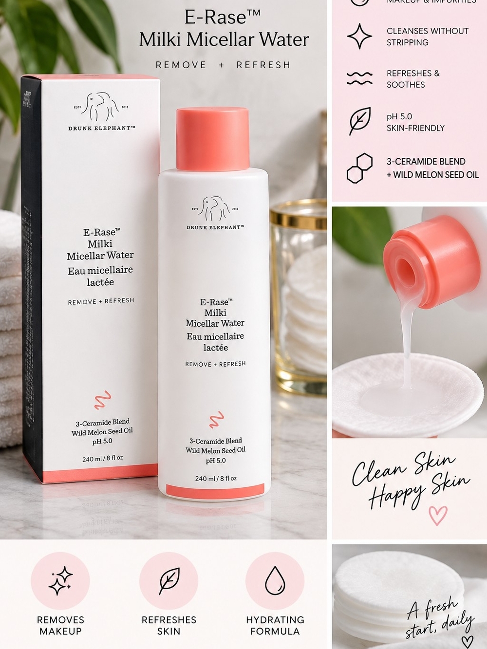 Drunk Elephant E‑Rase Milki Micellar Water